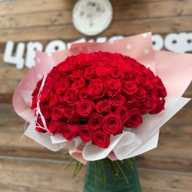 101 красная роза