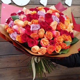 Букет Микс роза Эквадор 101 шт