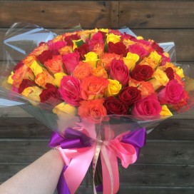 Микс из 51 Кенийской розы